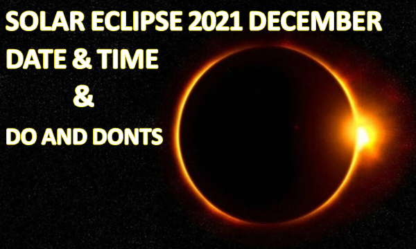 Solar eclipse December 2021 Date and Time